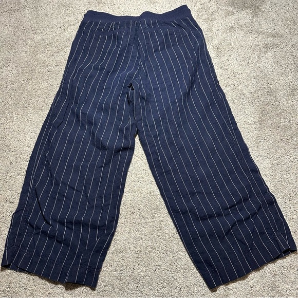 Athleta Striped Bali Linen Crop Pant - Size 6 - Picture 7 of 12